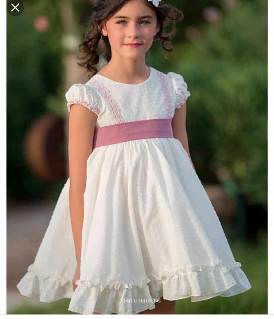 vestido ceremonia niña y niño a juego rosa